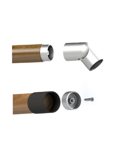 Centrador Antideslizante para Unión de Accesorio Inox y Pasamanos de Madera