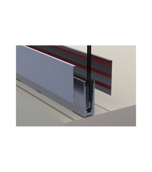 Embellecedor Autoadhesivo en Acero Inoxidable 316 para Perfil Superior de Barandillas de Vidrio Exterior