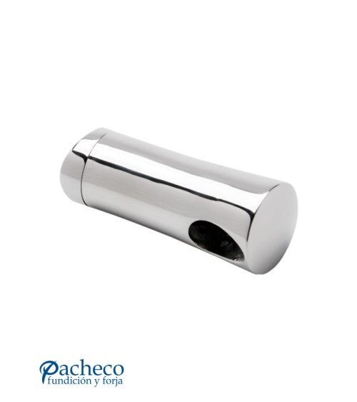 Conector de Acero Inoxidable 316 para Tubo y Varillas Redondo  12 mm Brillo y Satinado