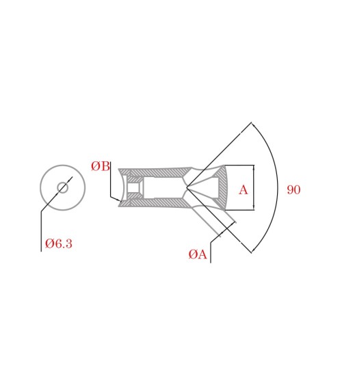 Conector de Acero Inoxidable 316 para Tubo y Varillas Redondo  12 mm Brillo y Satinado