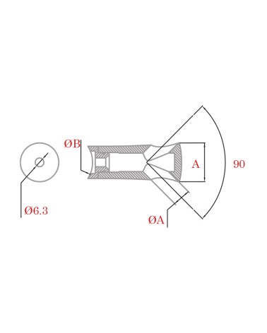 Conector de Acero Inoxidable 316 para Tubo y Varillas Redondo  12 mm Brillo y Satinado