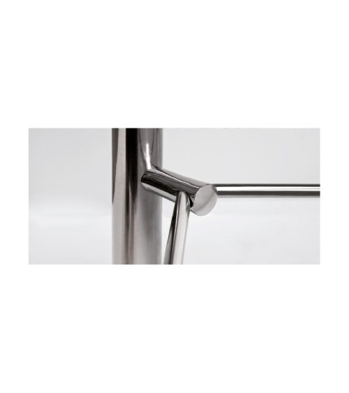 Conector de Acero Inoxidable 316 para Tubo y Varillas Redondo  12 mm Brillo y Satinado