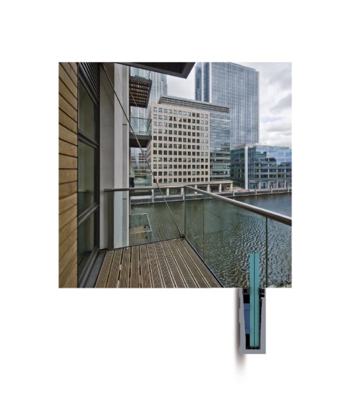 Perfil Lateral de Aluminio para Fijación de Barandillas de Cristal - Montaje sobre el Canto