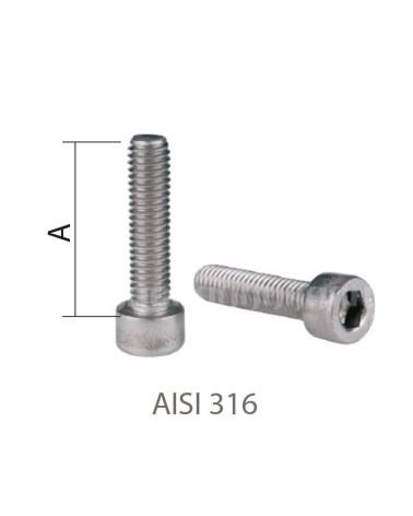 Tornillo Allen Cabeza Cilíndrica AISI 316 (M4-M8)