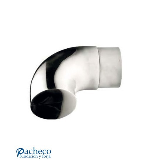 Codo de Acero Inoxidable 316 Brillo y Satinado para Extremo Pasamanos Redondo