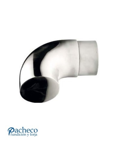 Codo de Acero Inoxidable 316 Brillo y Satinado para Extremo Pasamanos Redondo