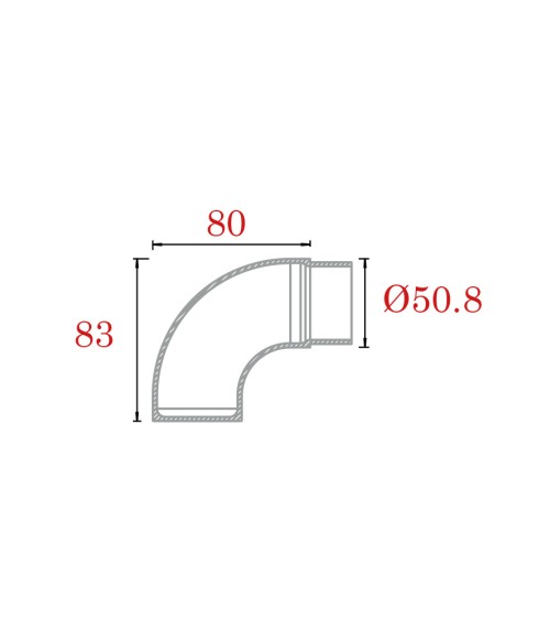Codo de Acero Inoxidable 316 Brillo y Satinado para Extremo Pasamanos Redondo