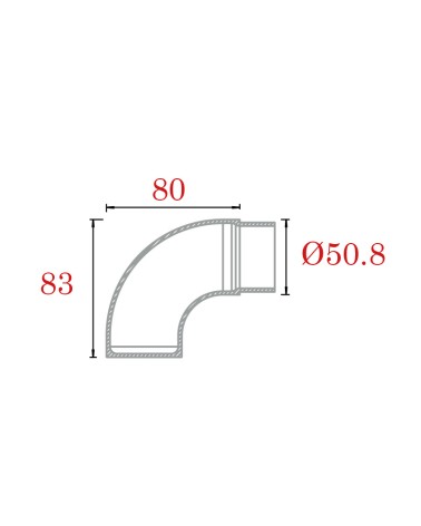 Codo de Acero Inoxidable 316 Brillo y Satinado para Extremo Pasamanos Redondo