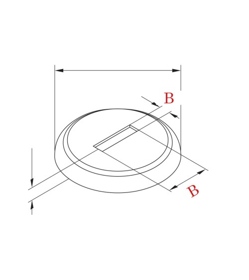 Embellecedor con Ranura Rectangular de Acero Inoxidable 316 Brillo y Satinado