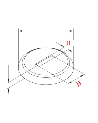 Embellecedor con Ranura Rectangular de Acero Inoxidable 316 Brillo y Satinado