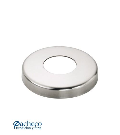 Embellecedor Redonda Recta de Acero Inoxidable 316 Brillo y Satinado para Poste Redondo