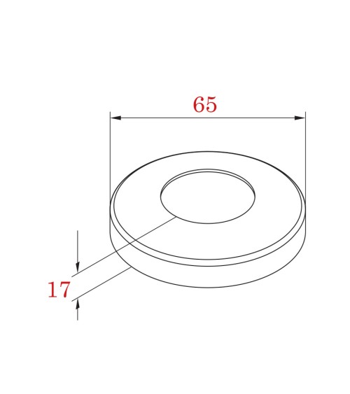 Embellecedor Redonda Recta de Acero Inoxidable 316 Brillo y Satinado para Poste Redondo