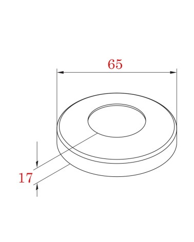 Embellecedor Redonda Recta de Acero Inoxidable 316 Brillo y Satinado para Poste Redondo