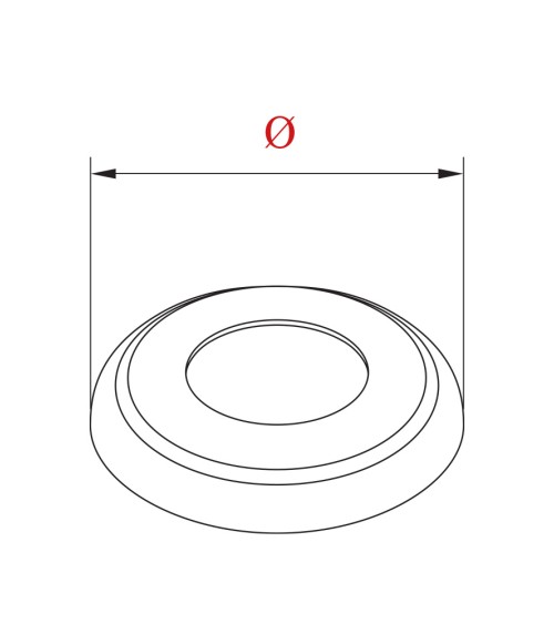 Embellecedor Redonda de Acero Inoxidable 316 Brillo y Satinado