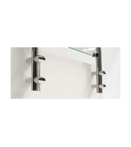 Soporte de Acero Inoxidable 316 Brillo y Satinado para Fijación de Poste Redondo