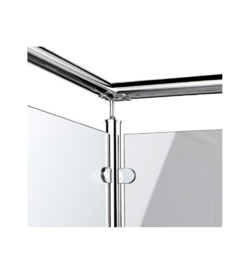 Poste Redondo 43 mm de Acero Inoxidable 316 Brillo y Satinado con Rosa Métrica M8 a 90º