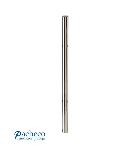 Poste Redondo 43 mm de Acero Inoxidable 316 Brillo y Satinado con Rosa Métrica M8 a 180º