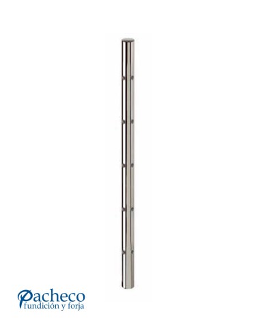 Poste Redondo 43 mm de Acero Inoxidable 316 Brillo y Satinado con Rosa Métrica M6 a 90º