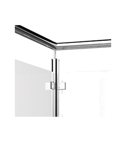 Poste Redondo 43 mm de Acero Inoxidable 316 Brillo y Satinado con Rosa Métrica M8 a 90º y Anclaje en la Base