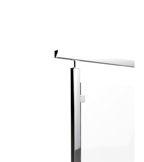 Poste Cuadrado 40 mm de Acero Inoxidable 316 Brillo y Satinado con Rosa Métrica M8 Lateral