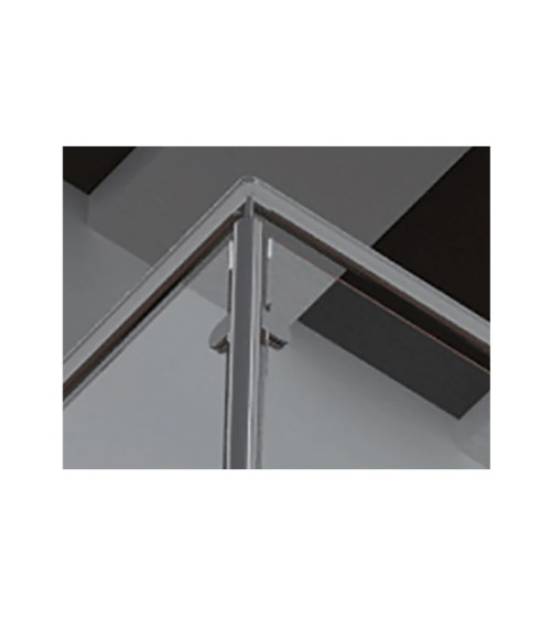 Poste Cuadrado 40 mm de Acero Inoxidable 316 Brillo y Satinado con Rosa Métrica M8 a 90º