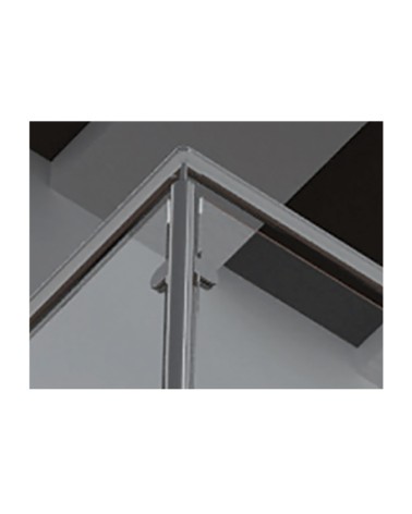 Poste Cuadrado 40 mm de Acero Inoxidable 316 Brillo y Satinado con Rosa Métrica M8 a 90º