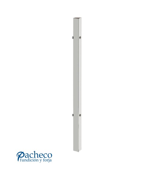 Poste Cuadrado 40 mm de Acero Inoxidable 316 Brillo y Satinado con Rosa Métrica M8 a 180º