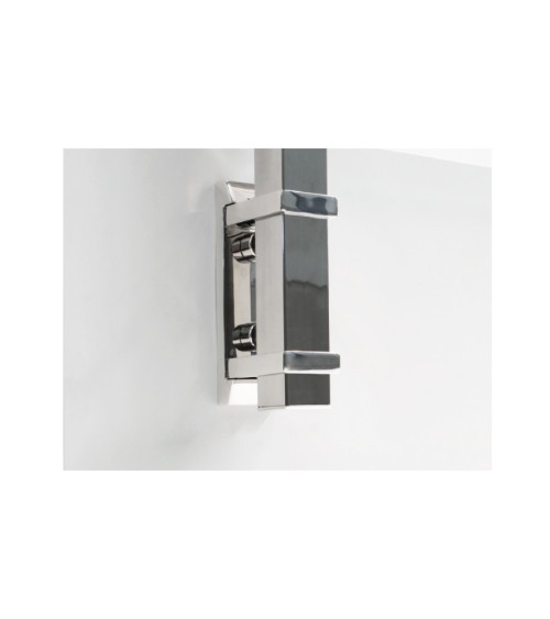 Poste Cuadrado 40 mm de Acero Inoxidable 316 Brillo y Satinado con Rosa Métrica M6 a 90º