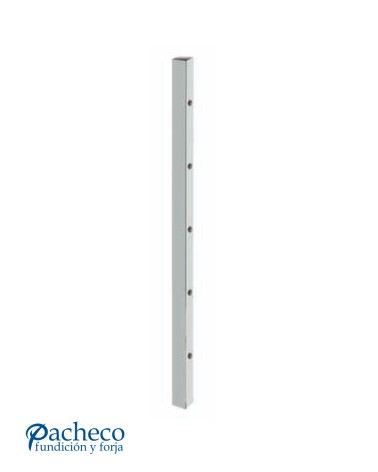 Poste Cuadrado 40 mm de Acero Inoxidable 316 Brillo y Satinado con Rosa Métrica M6 a 180º