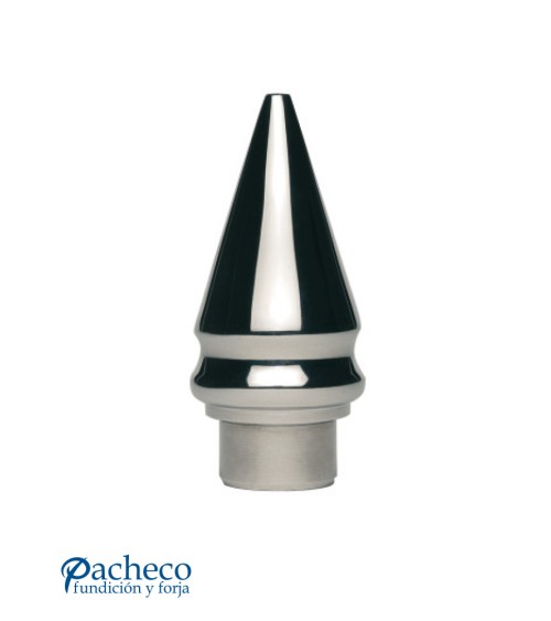 Remate Lanza de Acero Inoxidable 316 Brillo y Satinado para Poste Redondo 20 mm