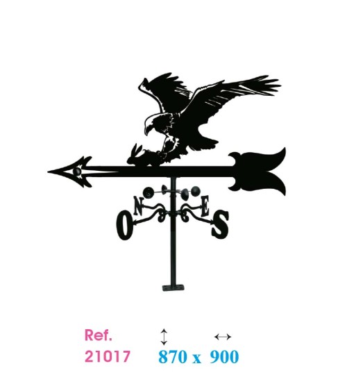 Veleta de Hierro Águila para Tejado - Veleta de Viento con Cazoletas Decorativa Fabricada en España Veleta de Hierro Águila para Tejado - Veleta de Viento con Cazoletas Decorativa Fabricada en España