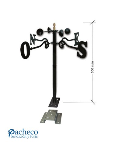 Veleta de Hierro Cerdo Ibérico bajo Encina para Tejado - Veleta de Viento con Cazoletas Decorativa Fabricada en España