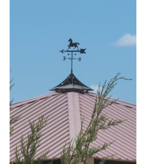 Veleta de Hierro Caballo Galopando para Tejado - Veleta de Viento con Cazoletas Ecuestre Fabricada en España Veleta de Hierro Caballo Galopando para Tejado - Veleta de Viento con Cazoletas Ecuestre Fabricada en España