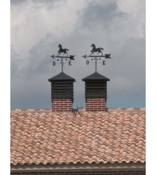 Veleta de Hierro Caballo Galopando para Tejado - Veleta de Viento con Cazoletas Ecuestre Fabricada en España Veleta de Hierro Caballo Galopando para Tejado - Veleta de Viento con Cazoletas Ecuestre Fabricada en España