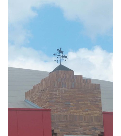 Veleta de Hierro Garrochista para Tejado - Veleta de Viento con Cazoletas Ecuestre Fabricada en España Veleta de Hierro Garrochista para Tejado - Veleta de Viento con Cazoletas Ecuestre Fabricada en España