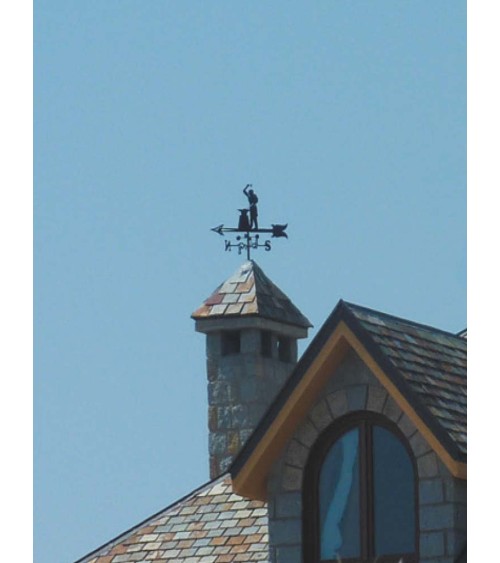 Veleta de Herrero y Yunque para Tejado - Veleta de Viento con Cazoletas Oficios Tradicionales Fabricada en España