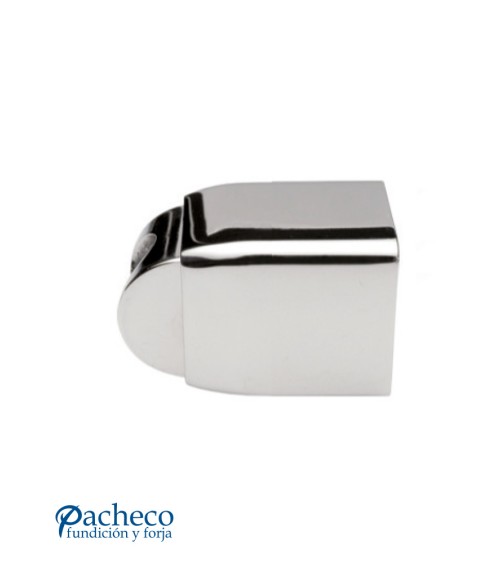 Terminal Curvo para Unión de Varilla Cuadrada y Poste Cuadrado de Acero Inoxidable 316 Brillo y Satinado