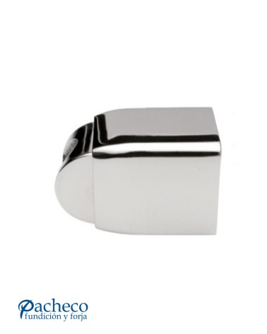 Terminal Curvo para Unión de Varilla Cuadrada y Poste Cuadrado de Acero Inoxidable 316 Brillo y Satinado