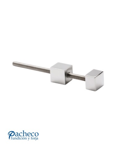 Soporte de Acero Inoxidable 316 Brillo y Satinado para Fijación de Poste Cuadrado