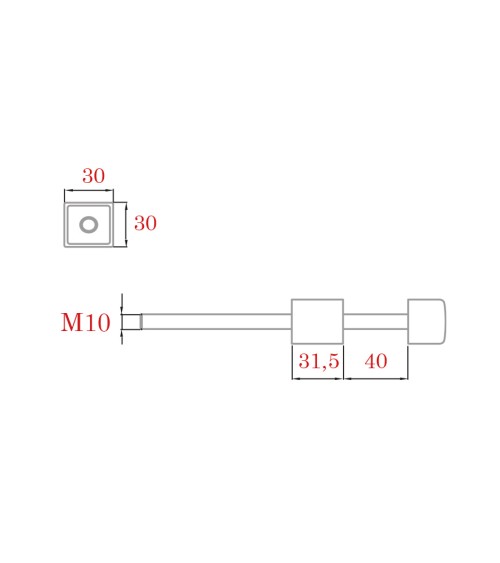 Soporte de Acero Inoxidable 316 Brillo y Satinado para Fijación de Poste Cuadrado