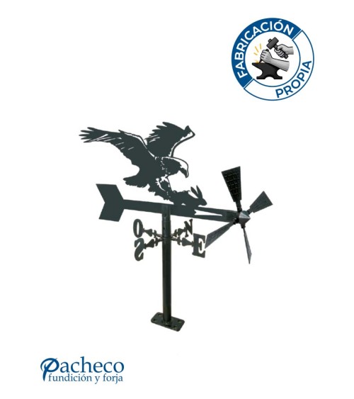 Veleta de Hierro Águila para Jardín - Veleta de Viento con Aspas Decorativa Fabricada en España