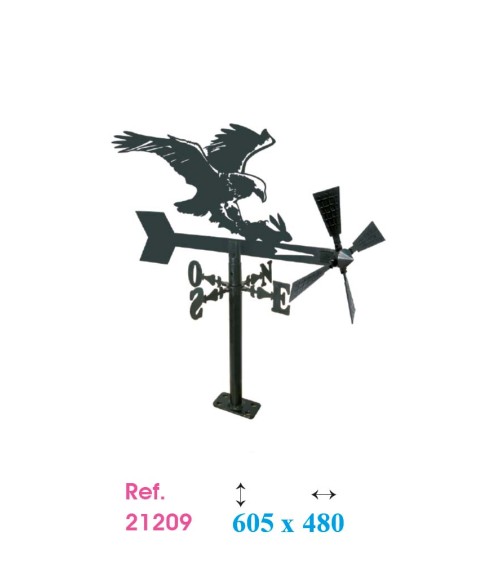 Veleta de Hierro Águila para Jardín - Veleta de Viento con Aspas Decorativa Fabricada en España