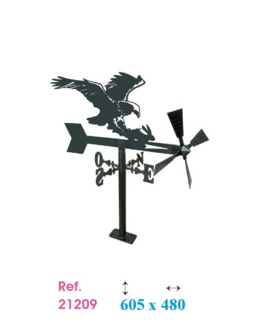 Veleta de Hierro Águila para Jardín - Veleta de Viento con Aspas Decorativa Fabricada en España