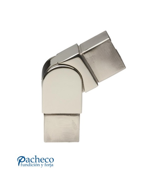 Codo de Acero Inoxidable 316 Regulable para Postes Cuadrados Brillo y Satinado 40 mm