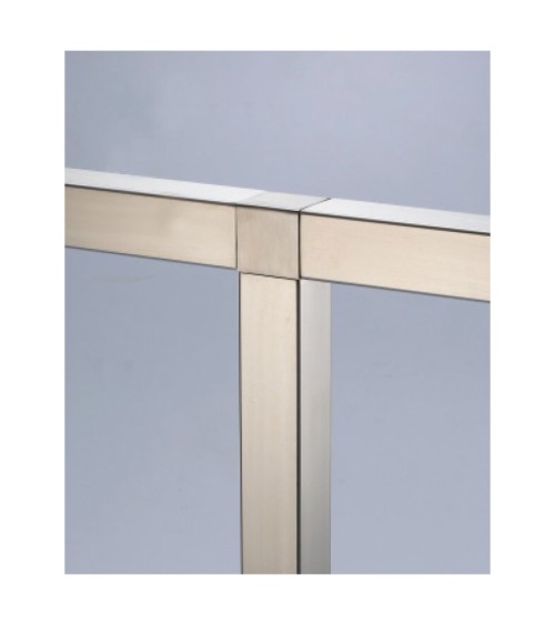 Unión de Acero Inoxidable 316 para Tres Postes Cuadrados Brillo y Satinado 40 mm