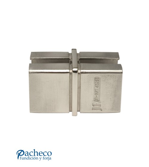 Empalme de Acero Inoxidable 316 para Postes Cuadrados 0 º Brillo y Satinado 40 mm