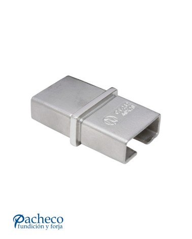 Empalme de Acero Inoxidable 316 para Pletinas 0 º Brillo y Satinado 40x20 mm