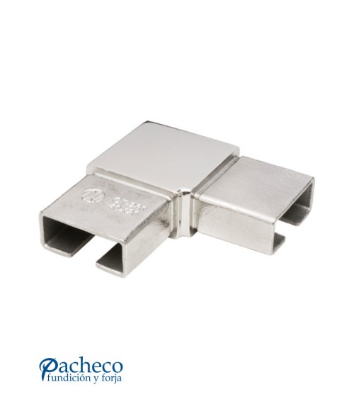 Codo de Acero Inoxidable 316 para Pletinas para Esquina Brillo y Satinado 40x20 mm