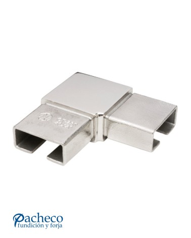 Codo de Acero Inoxidable 316 para Pletinas para Esquina Brillo y Satinado 40x20 mm