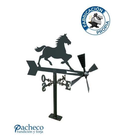 Veleta de Hierro Caballo Galopando para Jardín - Veleta de Tejado Ecuestre Fabricada en España